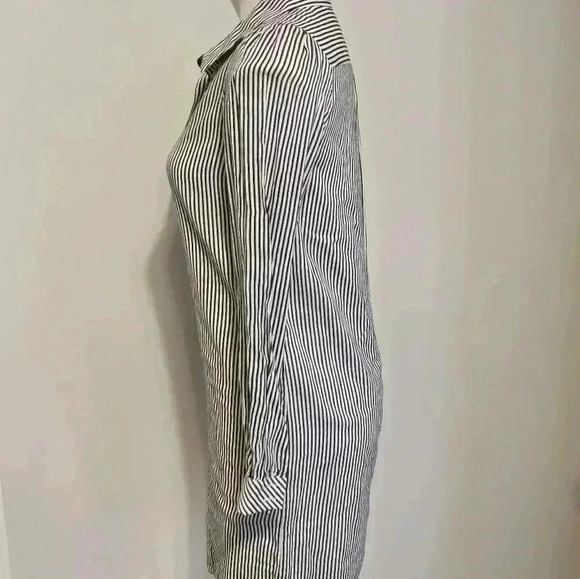 Lilly Pulitzer Nautical Striped Popover Long Sleeve Shirt Dress - Picture 5 of 11